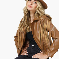 Vegan Leather Crop Jacket