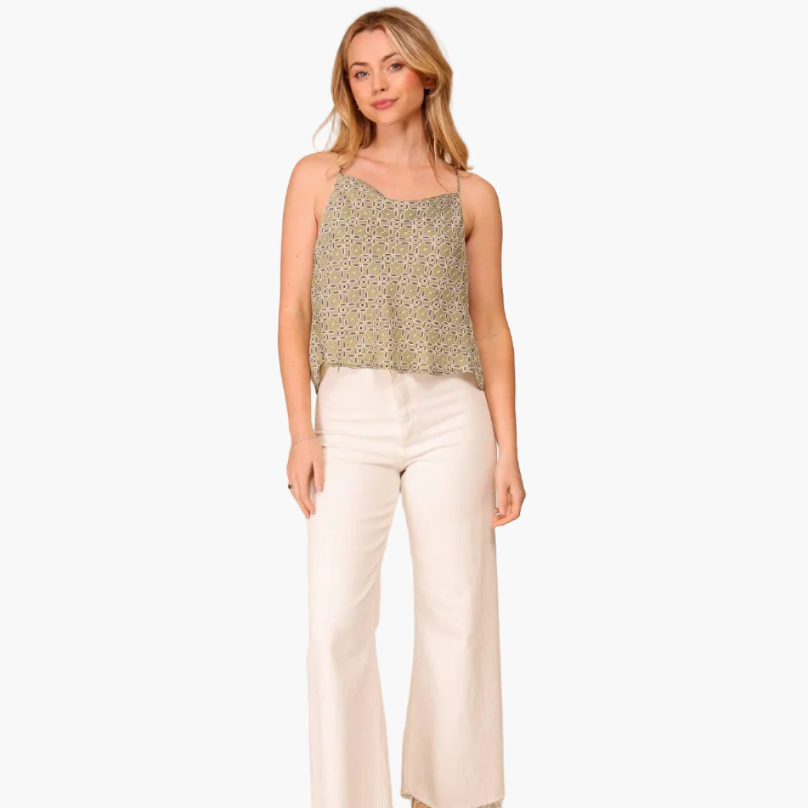 Ariana Cowl Neck Open Back Satin Top
