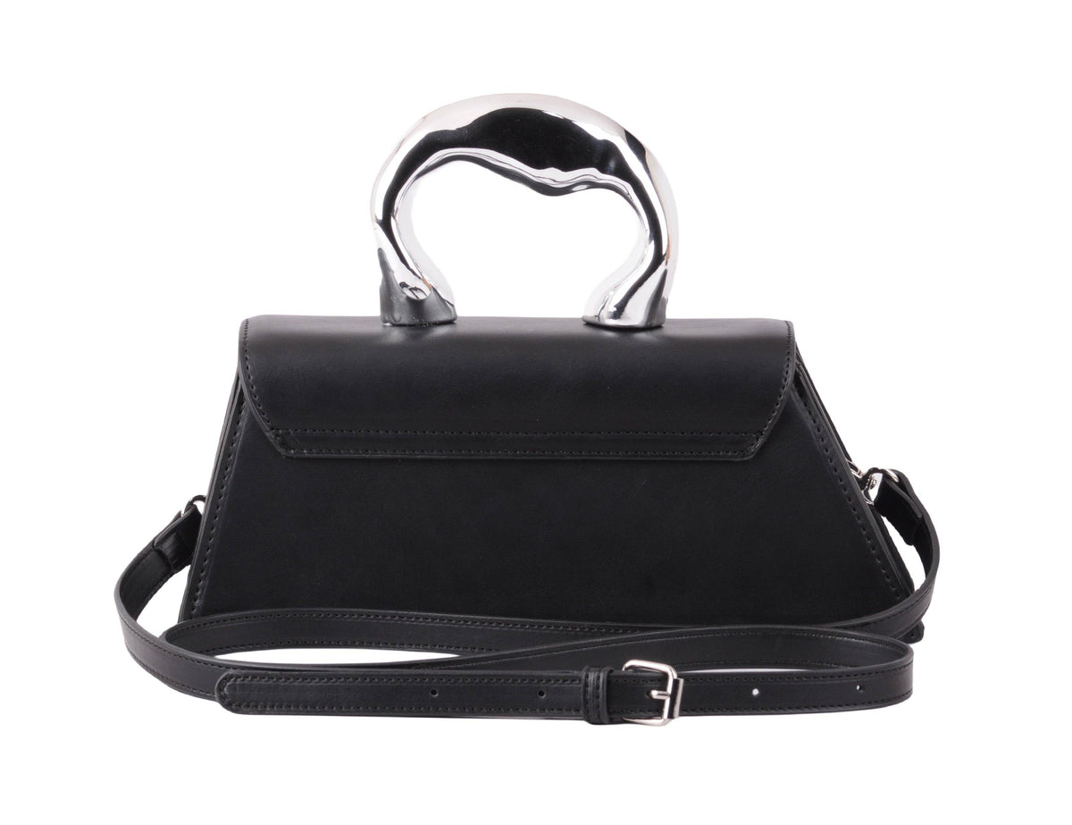 Asymmetrical Crossbody with Chrome Handle