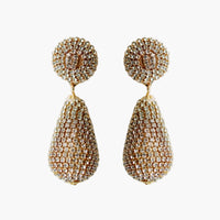 Rhinestone Wrapped Lido Drop Statement Earrings