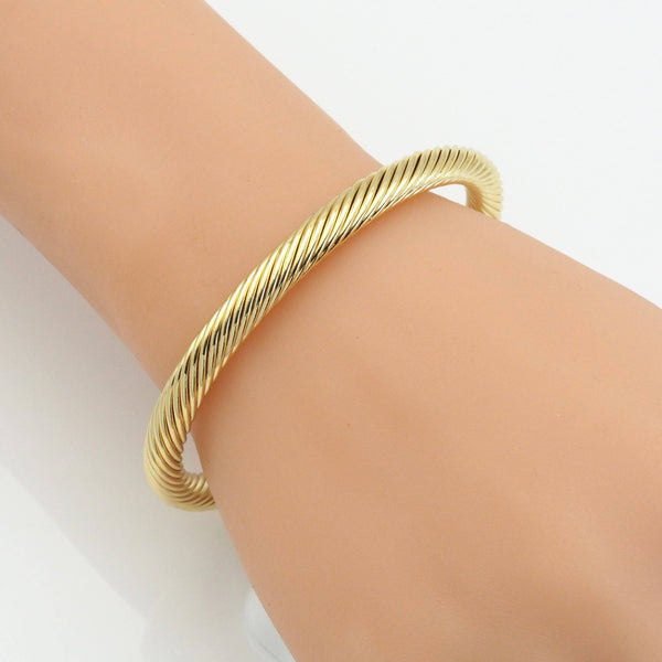 Gold Twisted Cuff Bracelet