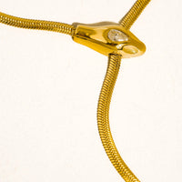 Gildora 18K Gold Non-Tarnish Serpent Y Lariat Necklace