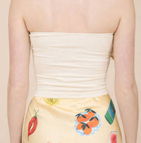 Off White Seamless Strapless Knit Top