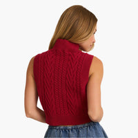 3D Heart Sleeveless Sweater