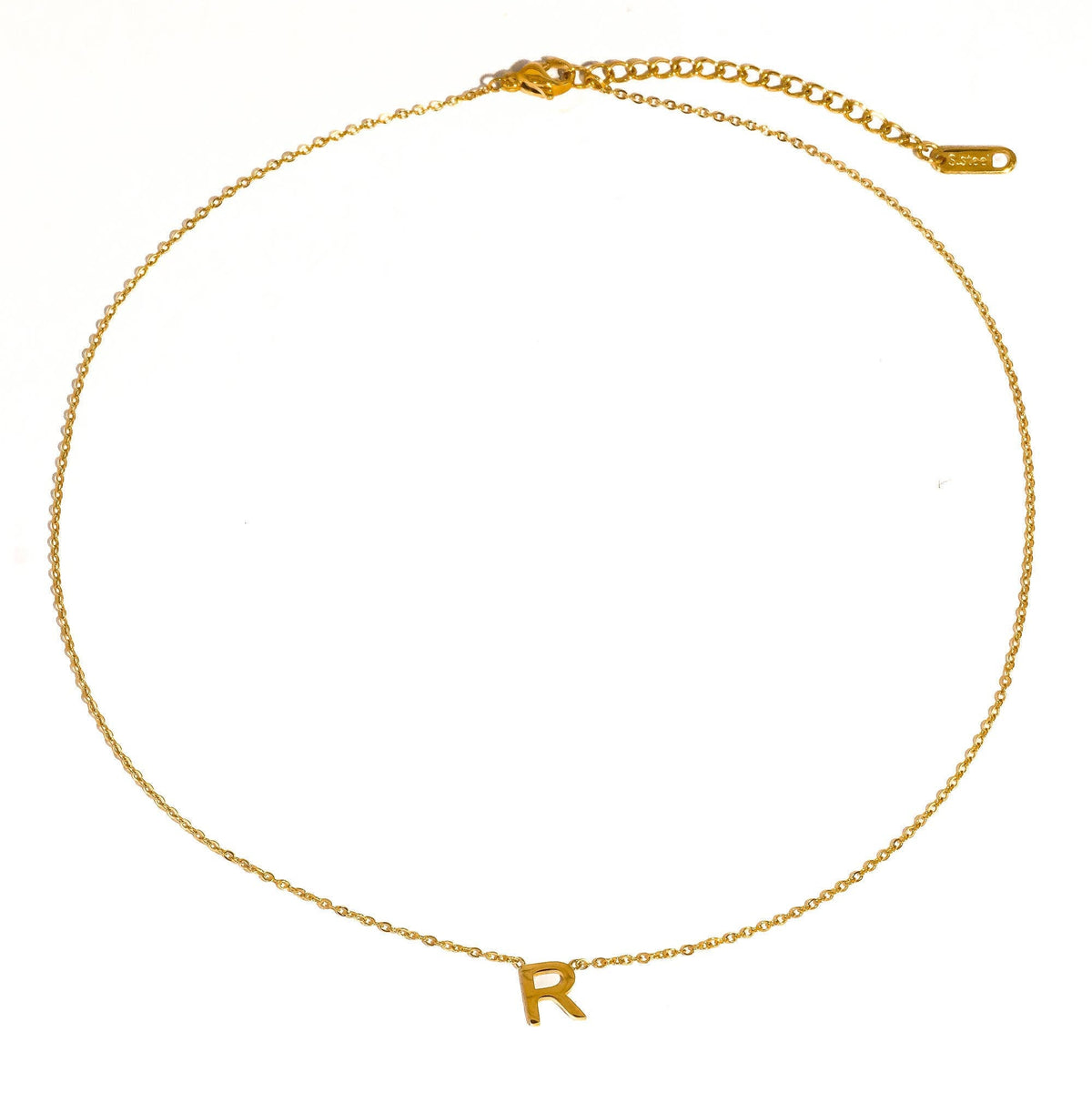 Desi 18K Gold Non-Tarnish Petite Letter Necklace