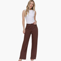 Straight Cotton Twill Long Pants