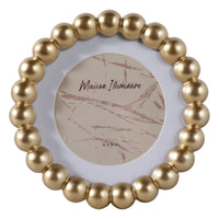 Gold Glass Beaded Picture Frame - 6x6 in.