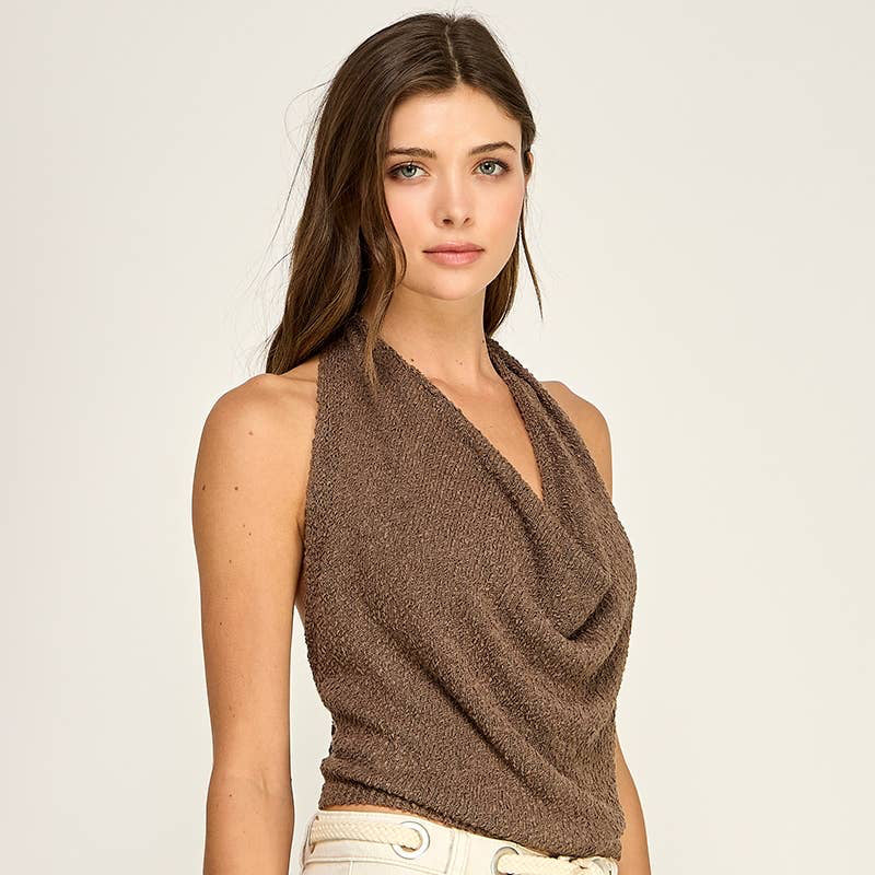 Lightweight Draped Halter Top