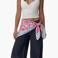 Abstract Tribal Print Square Bandana Scarf