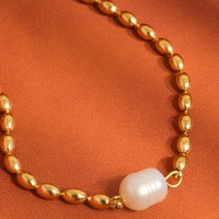 Vigne 18K Gold Pearl Ball Chain Necklace