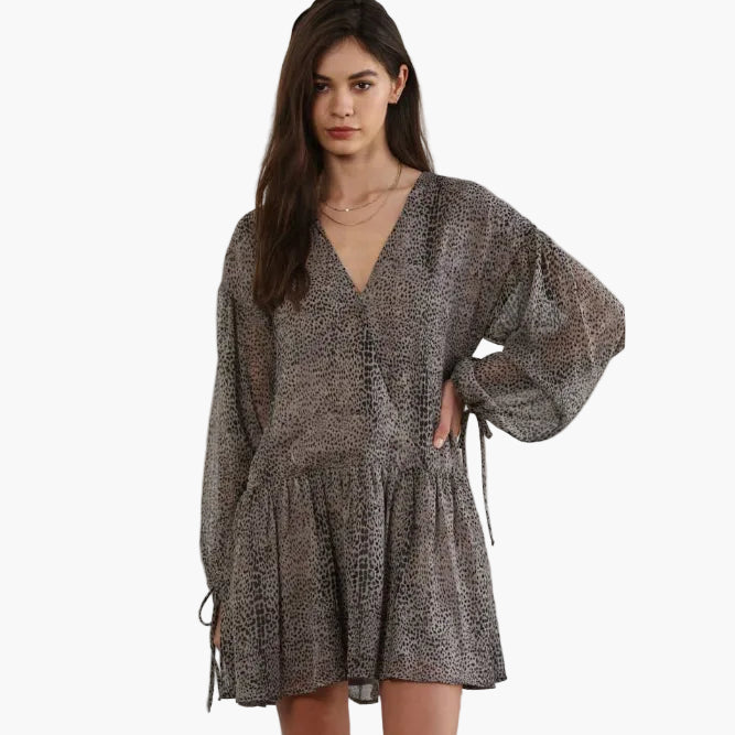 Boho Crinkle Chiffon Dress