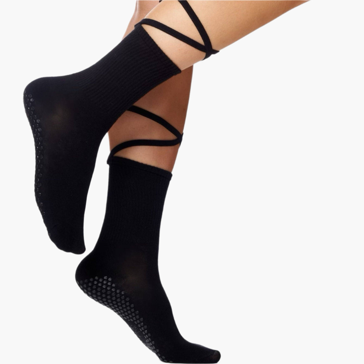 The Nina Grip Socks - Black