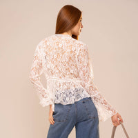 Lace Bell Sleeve Blouse