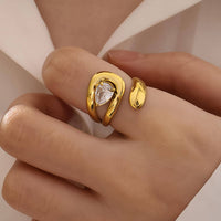 Ronnie 18K Gold Plated Non-Tarnish Wrap CZ Ring