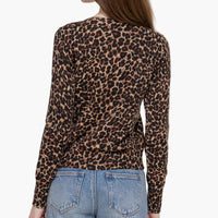 Long Sleeve Leopard Print Sweater Cardigan