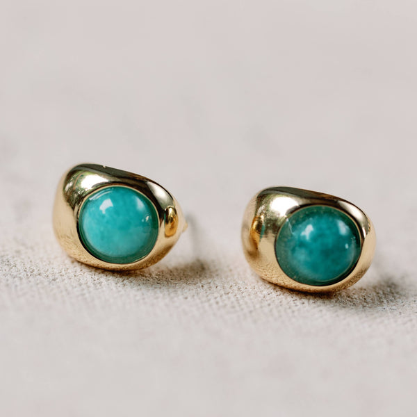 Turquoise Huggie Mini Hoop Earrings