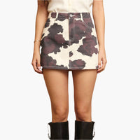 Animal Print Low Waist Mini Skirt