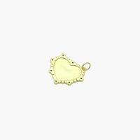 Gray Enamel Heart Charm