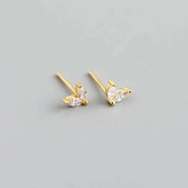 Single Gold Flower Stud Earring