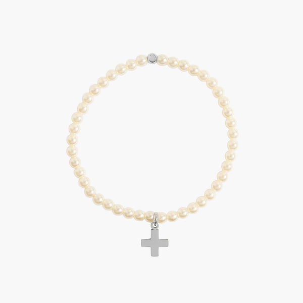 Kid's Pearl Cross Bracelet
