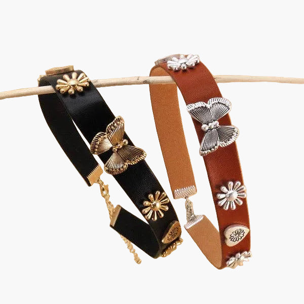 Charm Mix Faux Leather Choker