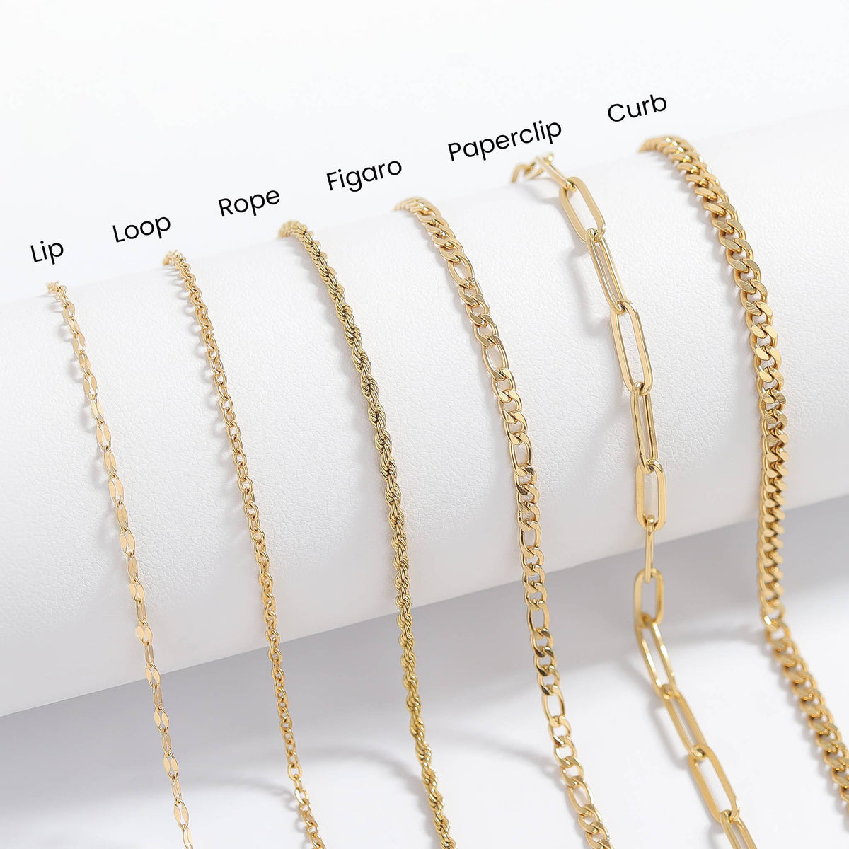 18K Gold Paperclip Chain Necklace -  2.5mm