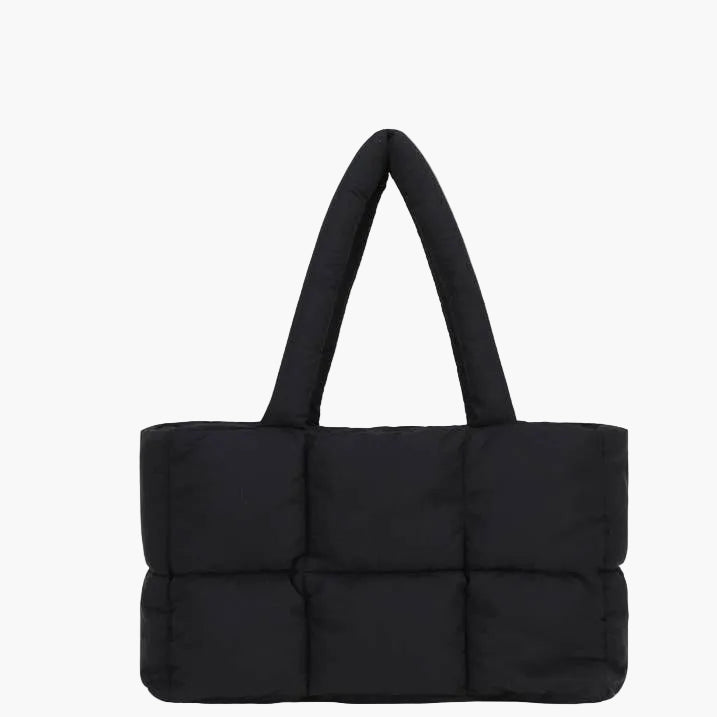Large Quilted Travel Puffer Tote Bag