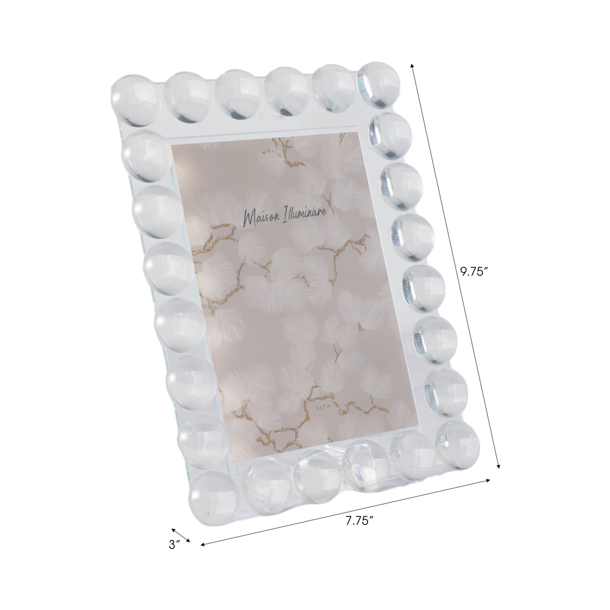Crystal Bubble Spherical Border Photo Frame - 5x7 in.