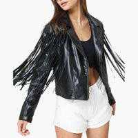 Vegan Leather Crop Jacket