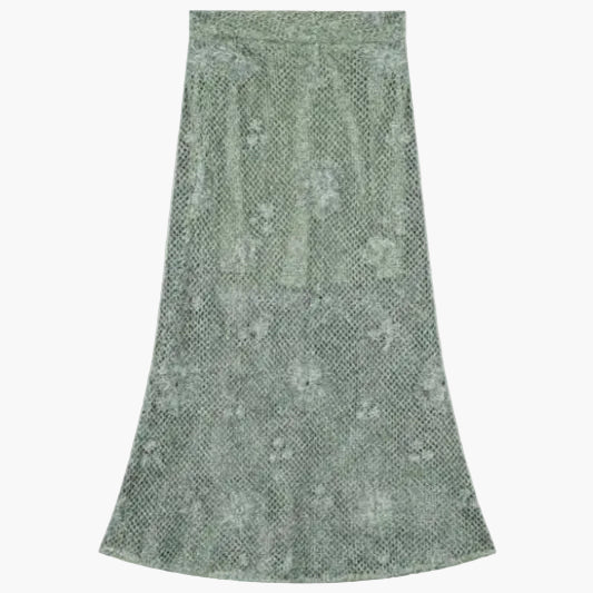 Crochet Flower Maxi Skirt