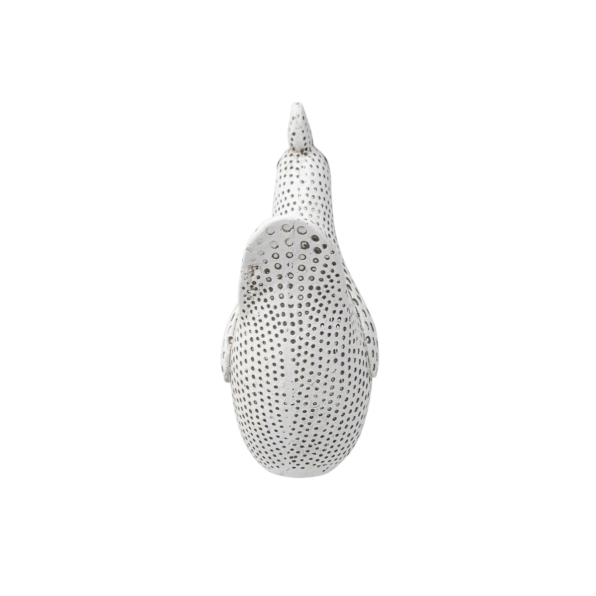 White Resin Spotted Chicken - Decorative Sculpture