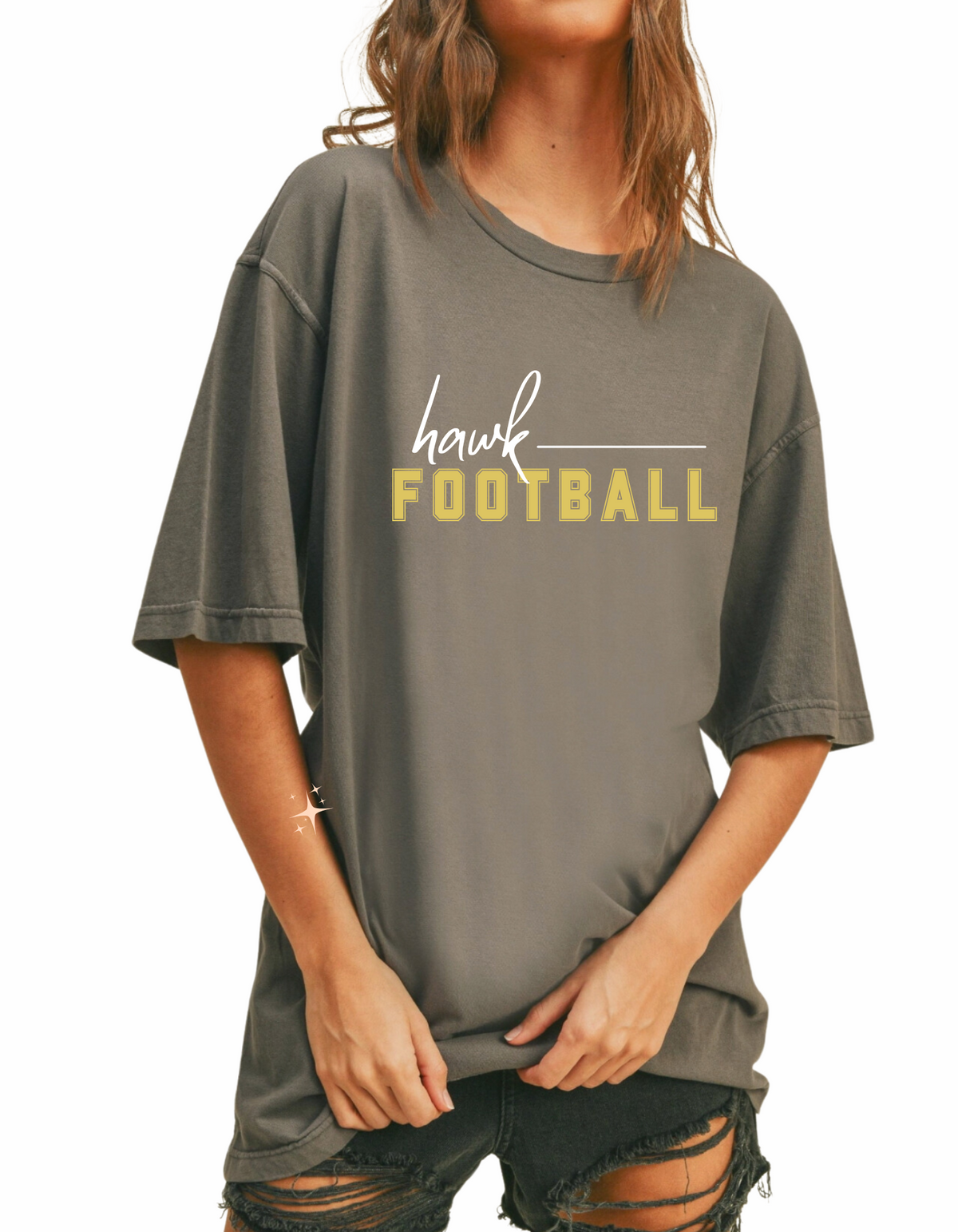 Hawk Football Oversized Tee