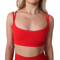 Celia Sports Bra in Scarlet