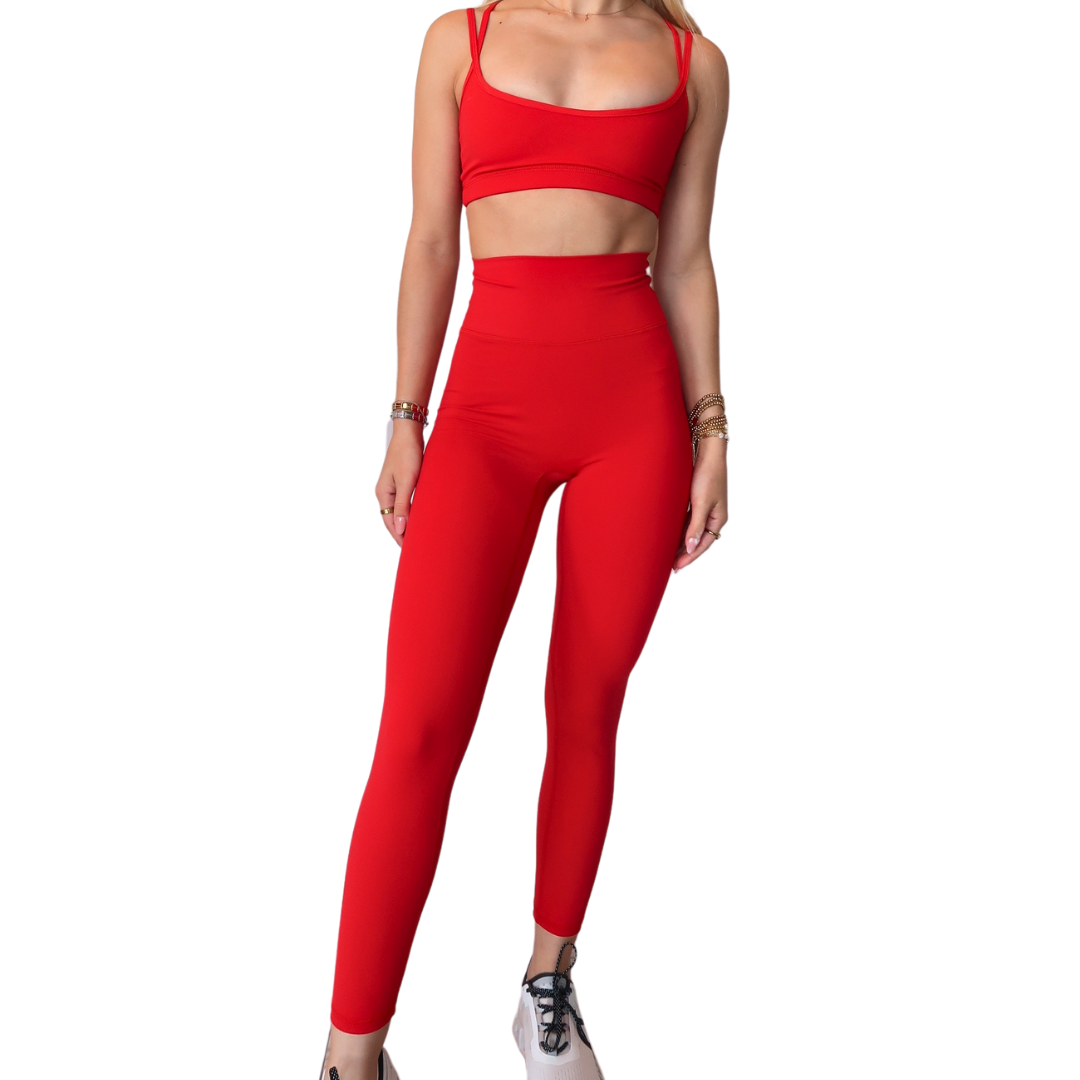 Celia Sports Bra in Scarlet